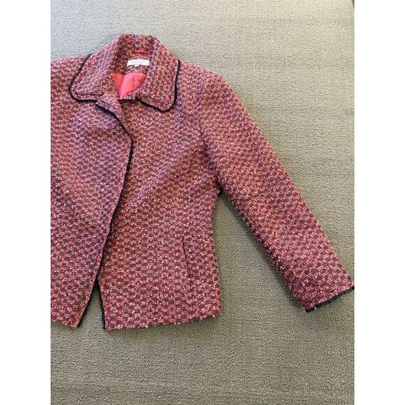 Emanuel Ungaro Size 14 Womens Pink Tweed Blazer Jacket - Picture 8 of 16
